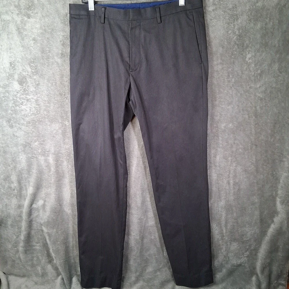 Banana Republic Modern Slim Fit Pants Mens 32x34 Charcoal Gray‎ Herringbone